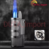 Original Jobon 3 jet flame Lighter punch hole Gas Lighter