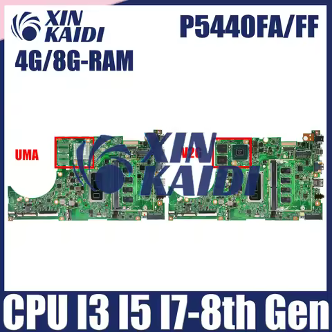 P5440FA Notebook Mainboard For ASUS P5440F P5440FF P5340F P5240F Laptop Motherboard CPU I3 I5 I7 8th