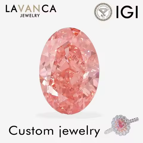 Pink Oval Cut HPHT/CVD Brilliant Lab Created Diamonds 1.0-3.0ct Lab Grown Diamonds For Lover Fine Je