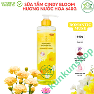sữa tắm nước hoa cindy bloom 640g 900g thơm tự nhiên không bết dính