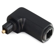 C2G Optical Audio Cable Adapter, 90 Degree, Black, Universal Compatibility, Gold-Plated Connectors, 