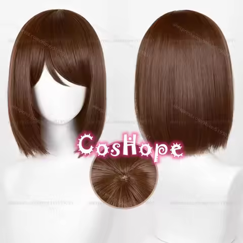 Ieiri Shoko Cosplay Wig 32cm Short Bob Wig Brown Wig Cosplay Anime Cosplay Wigs Heat Resistant Synth