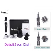 Dr. Pen A7 Original Derma Pen Facial Care Massager Auto Mcro With 12 Pcs Cartridges Pen Wired Micron