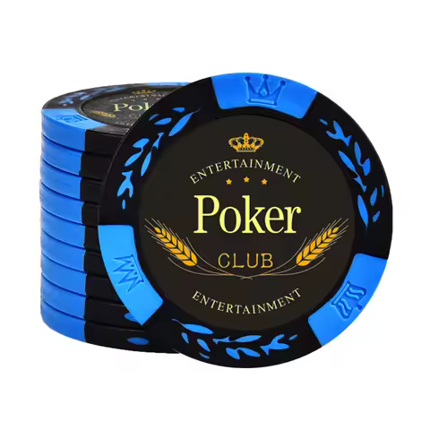20 Pieces No Face Value Clay Poker Chips For Texas Hold'em Poker Baccarat Casinos Betting Entertainm