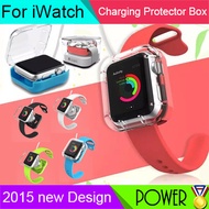 For Apple iwatch charging protector box Transparent case charging box protector for iwatch 38mm 42mm