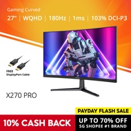PRISM+ X270 PRO 27'' 180Hz 1ms Curved WQHD Adaptive Sync Gaming Monitor [2560 x 1440]