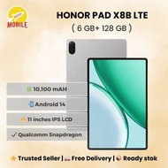 HONOR PAD X8B (LTE) 6GB RAM 128GB ROM Snapdragon 680 4G 10100mAh Tablet | 1 YEAR WARRANTY | READY ST