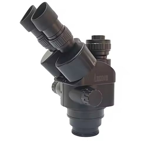 Professional Strong Plastic Black 7X-45X Trinocular Stereo Microscope With WF10X/20 Eyepiece For Ind