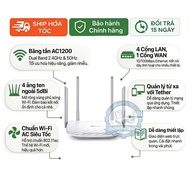 TP-Link Archer C50 AC1200 Wifi Router Dual Band 4 Strong Broadcast Antennas