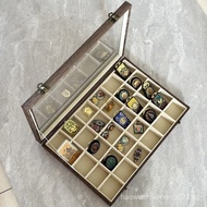 Thai Buddha Amulet Black Buddha Amulet Storage Box Buddha Amulet Box Anti-Wood Grain Leather Jewelry