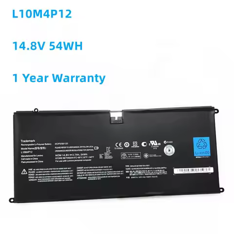 New L10M4P12 14.8V 54Wh 3700mAh Laptop Battery For Lenovo IdeaPad Yoga 13 U300 U300s Series 4ICP5/56