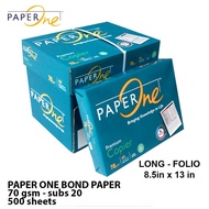 Paper One Copy Paper Bond Paper 70gsm, 80gsm, 100gsm (500 sheets)