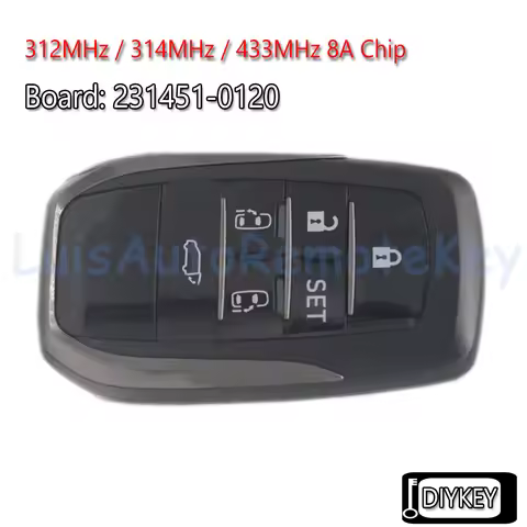 6 Buttons Smart Remote Car Key Fob 312MHz 314MHz 433MHz 8A Chip P4:A9 for Toyota Alphard Vellfire BK