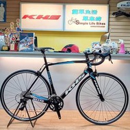 【簡單生活單車坊】二手很新  KHS FLITE 900 2*12 速 碳纖公路車 （物超所值，恕不議價）