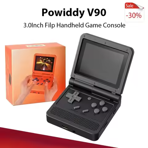 for Powkiddy V90 3.0Inch IPS Screen Retro Video Game Console Open Source for PS1 Mini Portable Handh