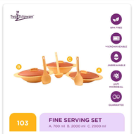Twin Tulipware FINE SERVING SET Lodor Tempat Penyajian Makanan Isi 3 Asri Tulipware