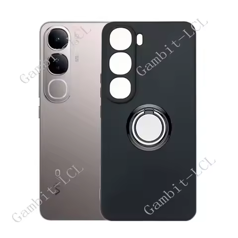 For Vivo V40 SE 80W 2024 V40SE 6.67" Back Ring Holder Bracket Phone Cover TPU Soft Silicone Case On 
