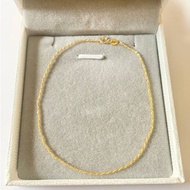 Pawnable 18K Saudi Gold Super Thin Rope Bracelet 18K Gold Bracelet