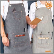 NM FAL.V1 Apron Leather Canvas Sueding Unisex Handmade Original Made In Bandung Indonesia Apron Kitc