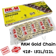 RKM Takasago 428 solid Bosch chain gold /Rantai Tebal rantai emas 132L/122L gold chain ULCB