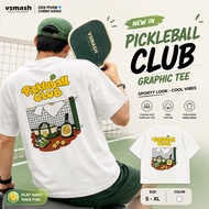 Vsmash Sportwear Graphic Men's and Women's Badminton T-shirt "Pickleball CLUB" – Soft, Breathable, G