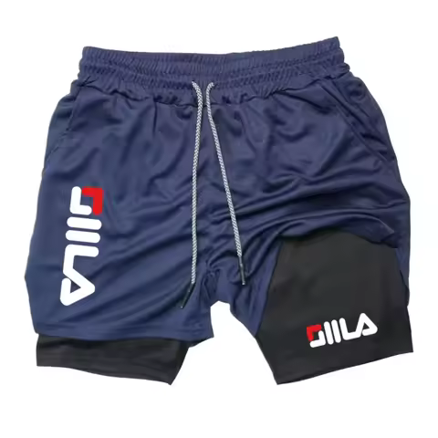 New Running Shorts Men Gym Sports Shorts 2 In 1 Quick Drying Workout Training Gym Fitness Jogging Sh