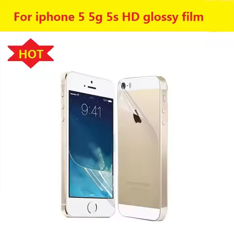 On sale!1pair (front+back) HD clear glossy film For iphone 4 4G 4S 5 5g 5s 6 6s 7 8 plus X XS XR XS 