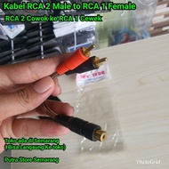 RCA Cable 2 Male to RCA 1 Female RCA 2 Male to RCA 1 girl