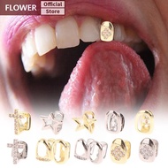 FOF Hip Hop Single Tooth Dental Grillz Teeth Caps Punk Metal Grill Cap Cosplay Party Teeth Grillz De