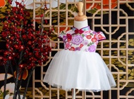 改良式旗袍禮服 萬紫千紅