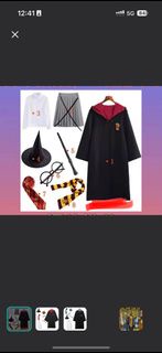 Sf$25🟥🟥哈里波特套裝衣服小童 115/125/135/145/155，Whatpps me la. 哈里波特 3Harry Potter costume衫好評如潮，萬聖節限定（ 640好評 現貨
