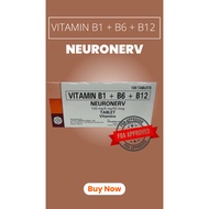 NEURONERV VITAMIN B1 + B6 + B12 B-COMPLEX100 Tablet Supplement Healthcare