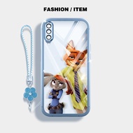 YBD Phone Case For Samsung Galaxy A50 A50S A30S A307 A03S A02S M02S A025 A307 Clear Cute Fox Rabbit 