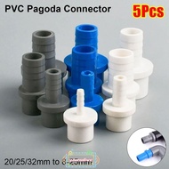 IYUSENSS6W 5Pcs PVC Pagoda Connector, Garden Irrigation Plastic Hose Joint Adapter, Durable 20/25/32