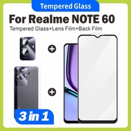 (3 In 1) Tempered Glass For Realme NOTE 60 NOTE 60x Screen Protector High definition frosted privacy