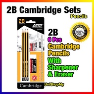 P1500-6 Astar 2B Pencil Value Pack - Sharpener & Eraser High Quality