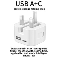 35W USB Type-C Foldable Power Adapter with Dual Ports