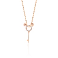 SK Jewellery Mickey Key 10K Rose Gold Diamond Pendant