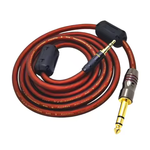 High shielding 3.5mm to 6.5mm audio cable computer power amplifier mixer 6.35mm large three-core aud