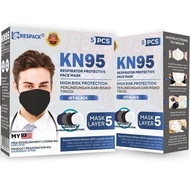 Respack KN95 Respirator Protective Face Mask 20's (Ultra White/Black)
