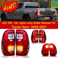 Mastersat TOYOTA Hilux Revo Rocco รุ่นปี 2020-21 โคมไฟท้าย Led Day light+ไฟเลี้ยว ในกันชน ตรงรุ่น วั