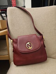 Gucci 中古酒紅賈姬包肩包 jackie