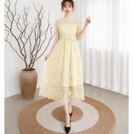 REAL PIC - Annabelle Dress 3 Sizes ML XL Women's Clothing/ Pearl Tile Brocade Dress Jersey Layer Chr