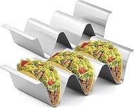 Zwenjuan Taco Holder, Pack of 2 Taco Shells Holder, Stainless Steel Wave-shaped Taco Holder, Stand T