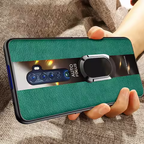 Luxury Ring Leather Phone Case For OPPO Reno 2 Z 2Z 2F 10X Zoom K1 K3 K5 K9 Pro Silicone Cover Case 