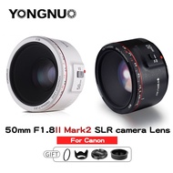 YONGNUO F1.8II Yn50mm Mark 2สำหรับ Canon EOS 60D 70D 5D2 5D3 600D เลนส์โฟกัสรถยนต์กล้อง DSLR