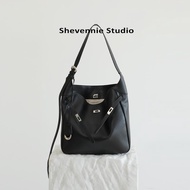 Kepraktisan Jangka Panjang Kapasiti Kulit Lembu Ketiak Belt Buckle Crossbody Beg Baldi Beg Tote Beg