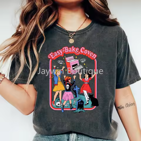 Easy Bake Coven T-shirt 90s Horror Movie Shirt Halloween Witches Tee Trick or Treat Retro Halloween 