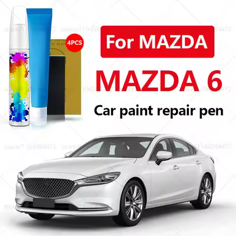 Car Paint Repair Pen For 2002-2025 Mazda 6 Paint Scratch Repair Accessories 4PCS White 47A A4D 25D G