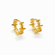 💎Amantio Diamond💎ต่างหูอิตาลี18k Yellow gold